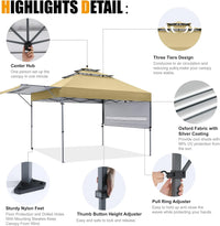 COOSHADE 10x17 Instant Canopy Tent 3-Tier Pop Up Canopy with Ventilation - $110