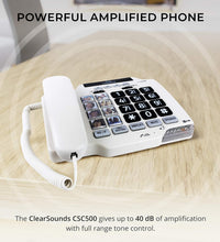 ClearSounds CSC500 Amplified Landline Phone with Speakerphone and Photo Frame Buttons - $40