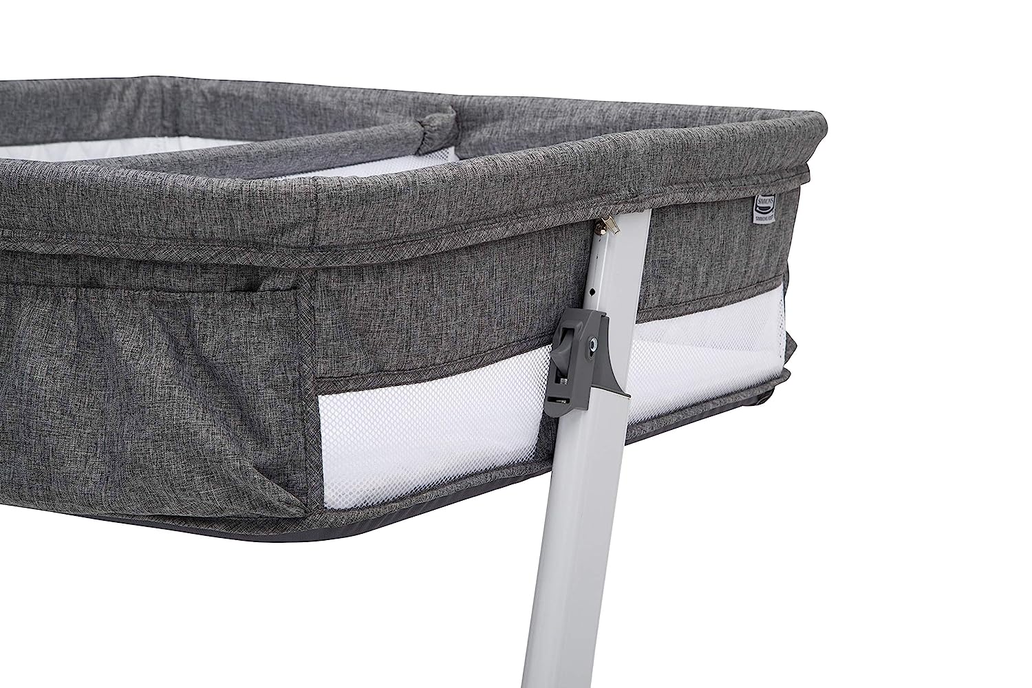 Simmons Kids By The Bed City Sleeper Bassinet for Twins, Grey Tweed - $120