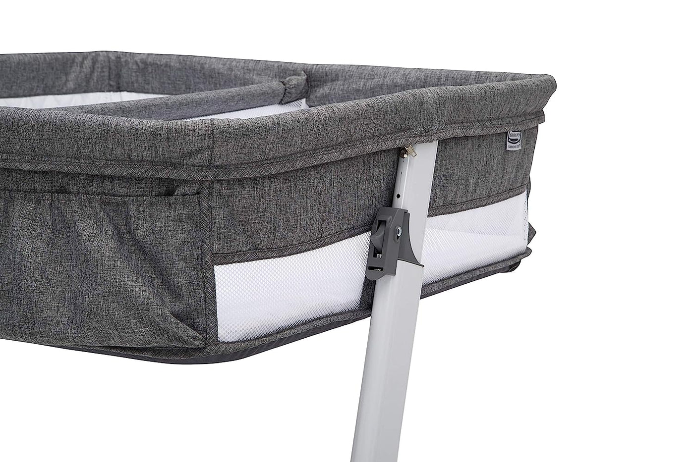Simmons Kids By The Bed City Sleeper Bassinet for Twins, Grey Tweed - $130