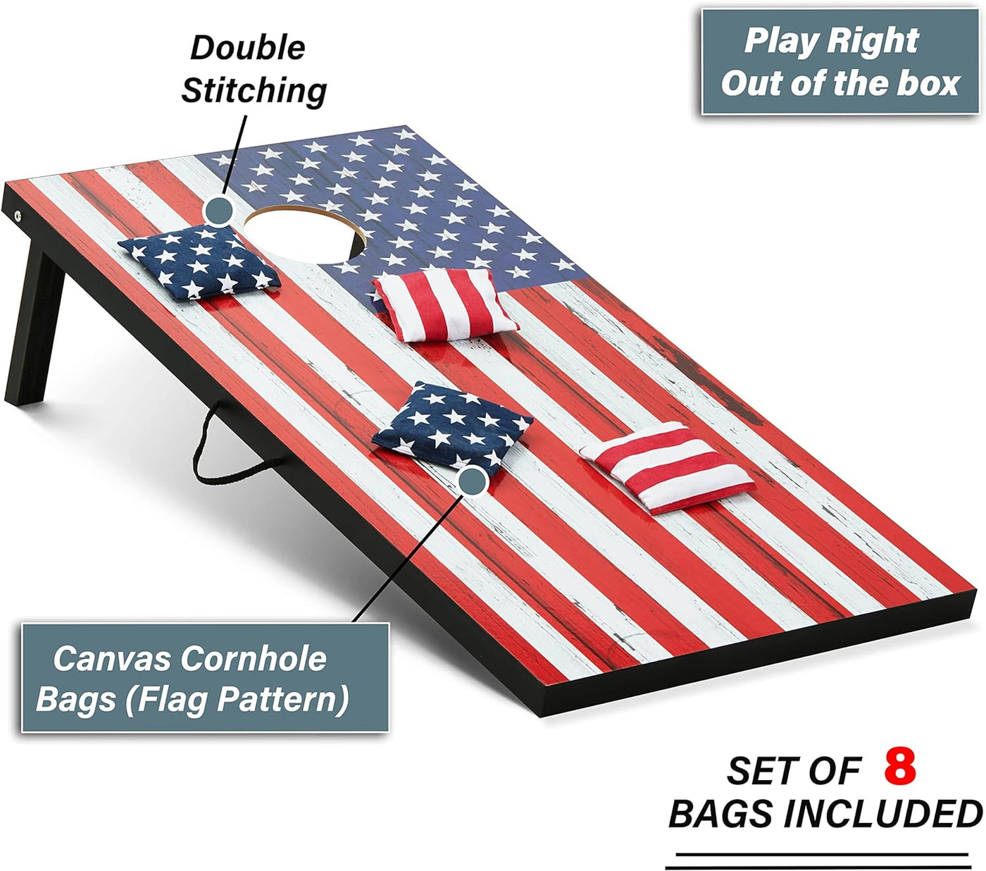 Cornhole Board Set Cornhole Games for Adults Portable Cornhole Sets Regulation - $45