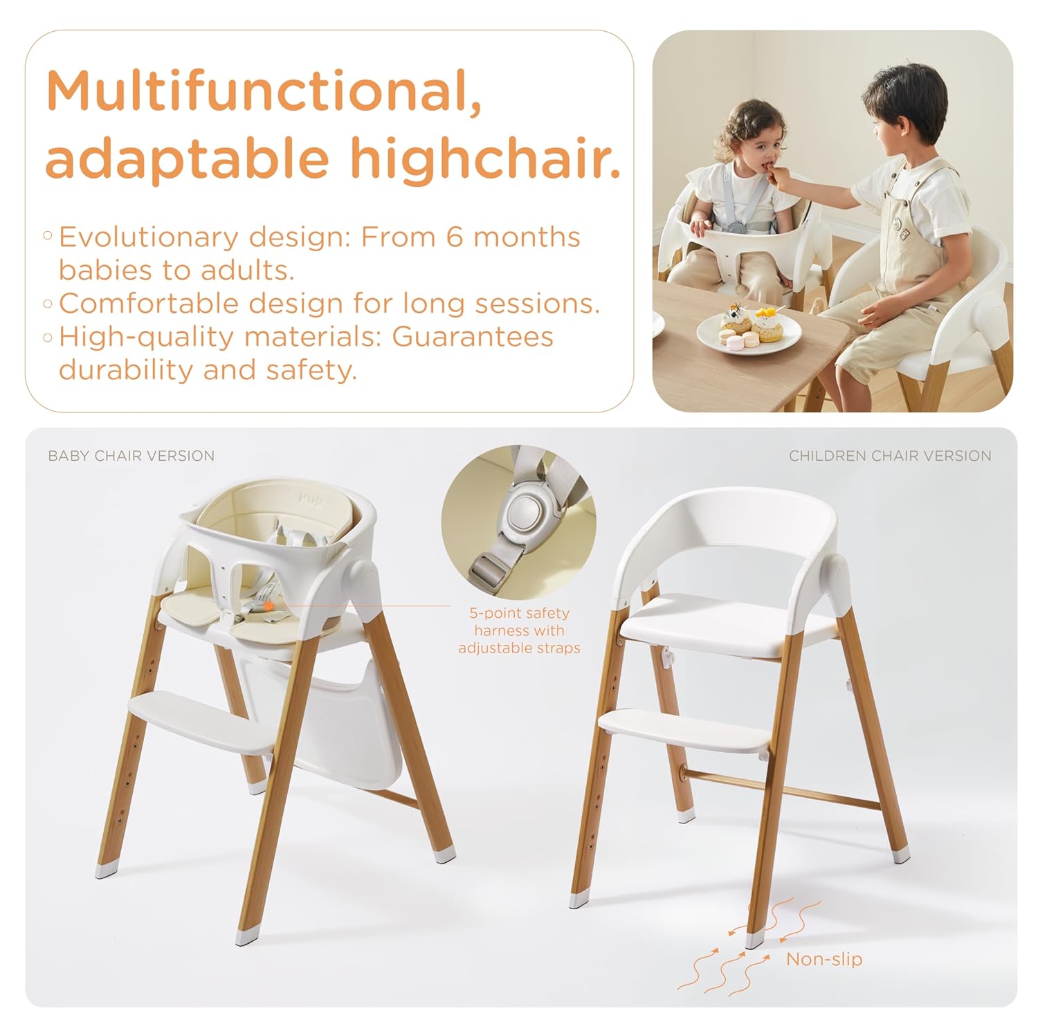 High Chair for Babies and Toddlers Adjustable Foldable Convertible - $90