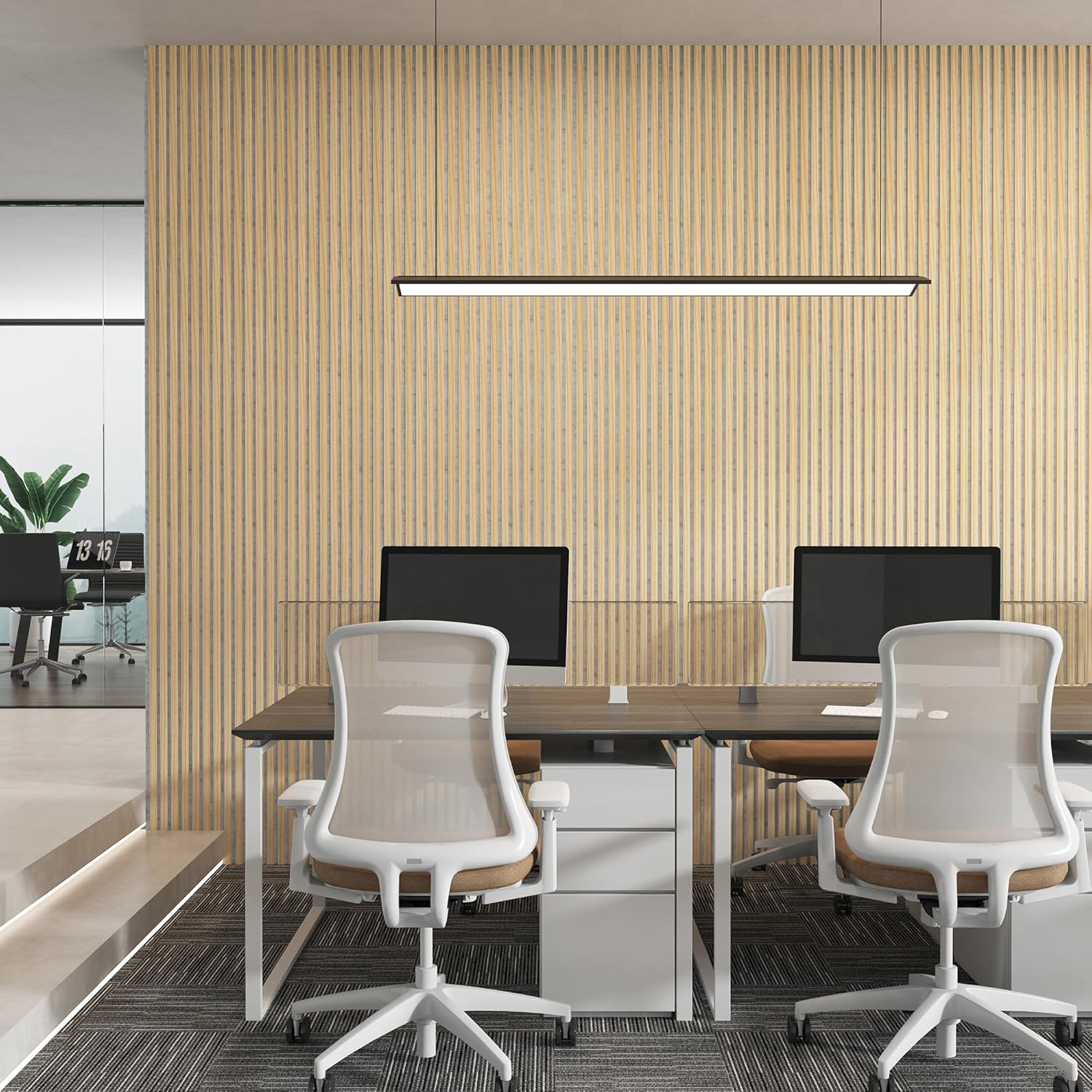 ROOMTEC Acoustic Wood Wall Panels, 94.49” x 12.6” Soundproof Wall Panels - $90