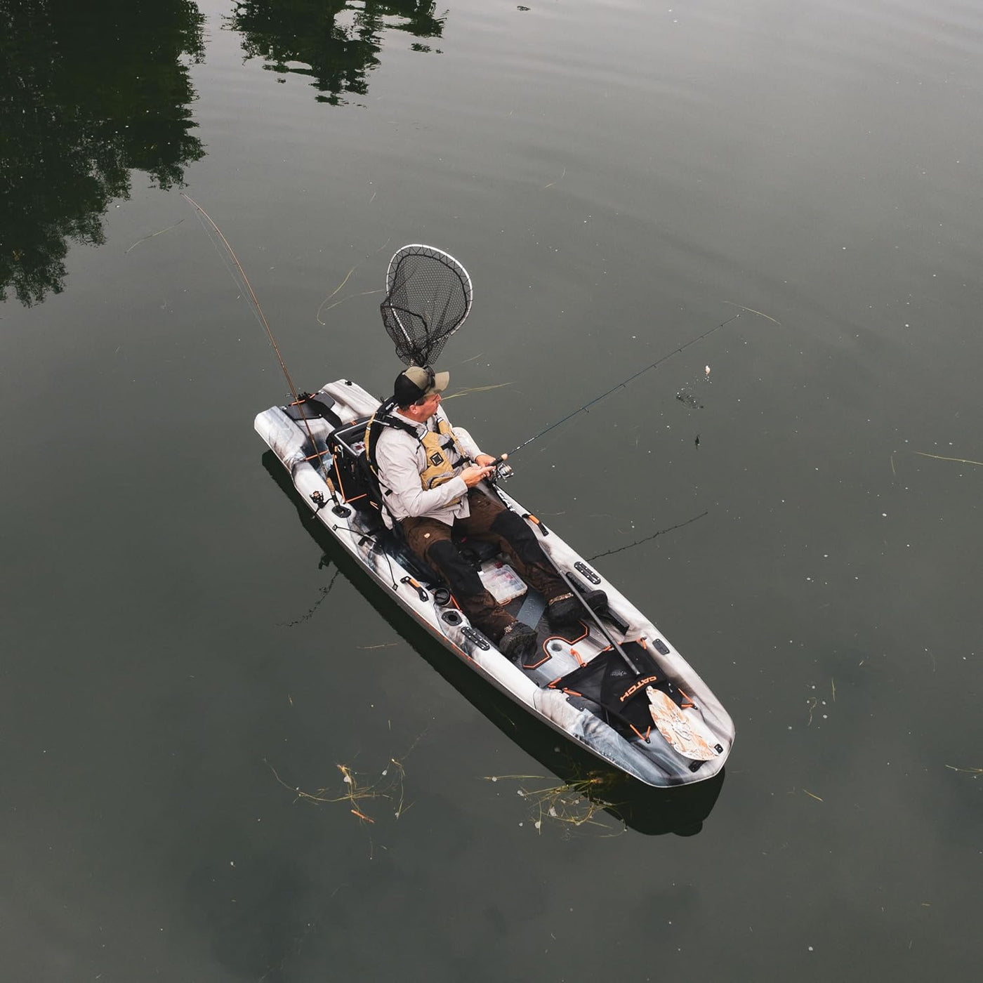 Pelican Catch Mode 110 Fishing Kayak - Premium Angler Kayak with Lawnchair  seat - 10.5 Ft.