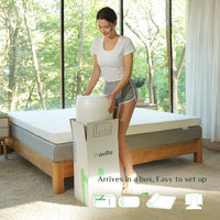 Novilla Full Size Mattress Topper, 3 Inch Dual Layer Memory Foam Mattress Topper - $75