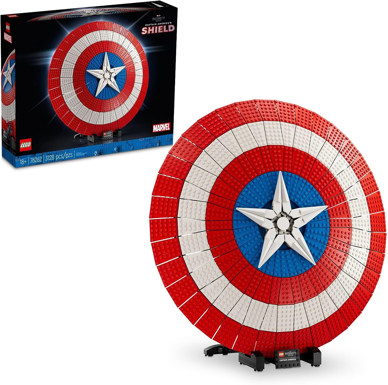 LEGO Marvel Captain America’s Shield 76262 Model Kit for Adults - $155