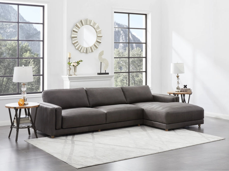 McLain 2-Piece Sectional with Chaise, Charcoal - $1499