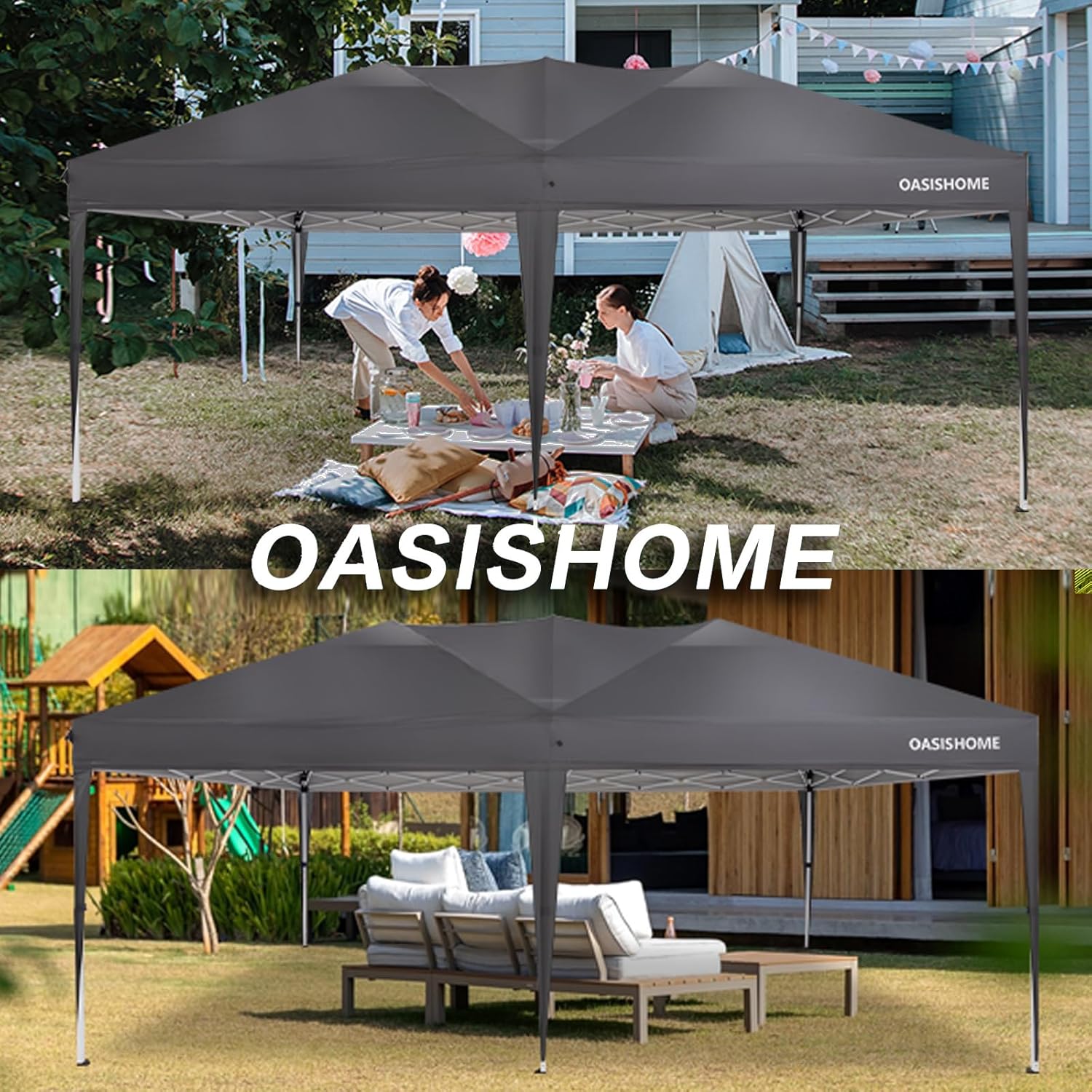 OASISHOME Pop-up Gazebo Instant Portable Canopy Tent 10'x20' - $130