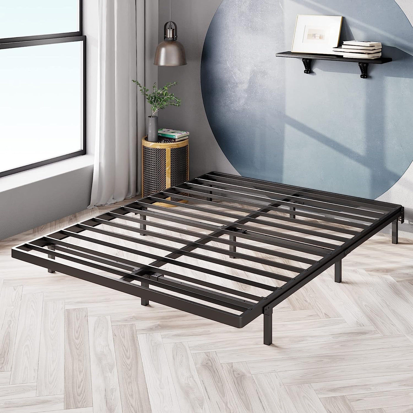 ZINUS Quick Lock Bunkie Board / Metal Frame with Steel Slats, King - $75