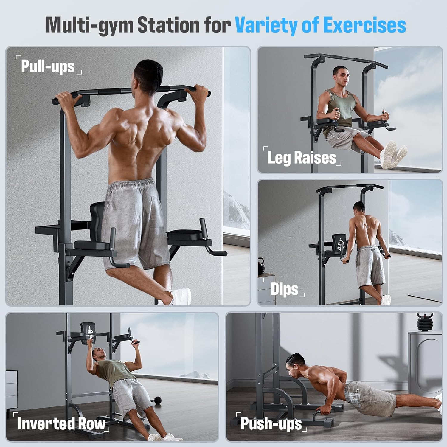 Sportsroyals Power Tower Pull Up Dip Station Assistive Trainer Multi-Function - $110