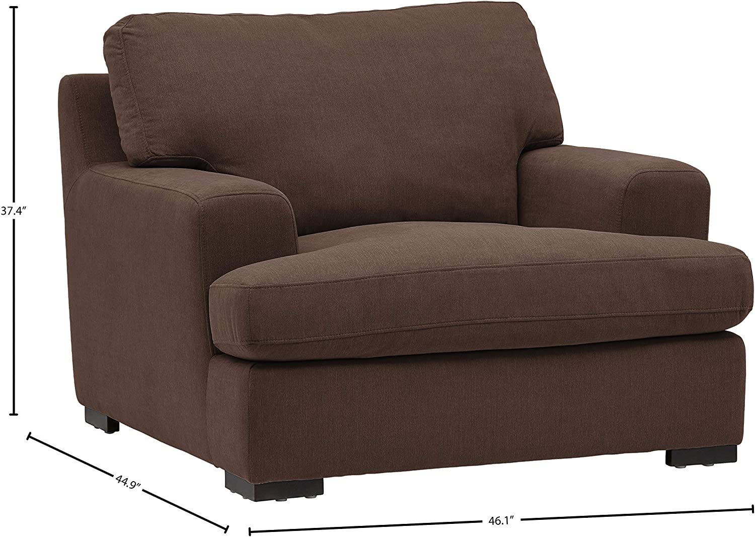 Stone & Beam Lauren Down-Filled Oversized Armchair, 46"W, Chocolate - $435