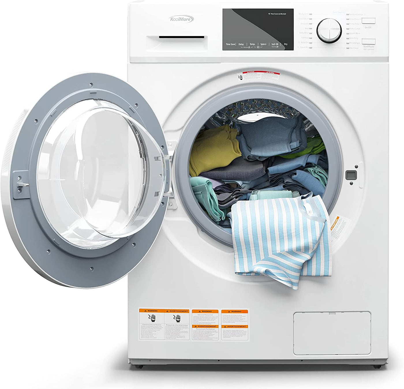 KoolMore 2-in-1 Front Load Washer and Dryer Combo, 2.7 Cu. Ft. (Slightly Damaged) - $675