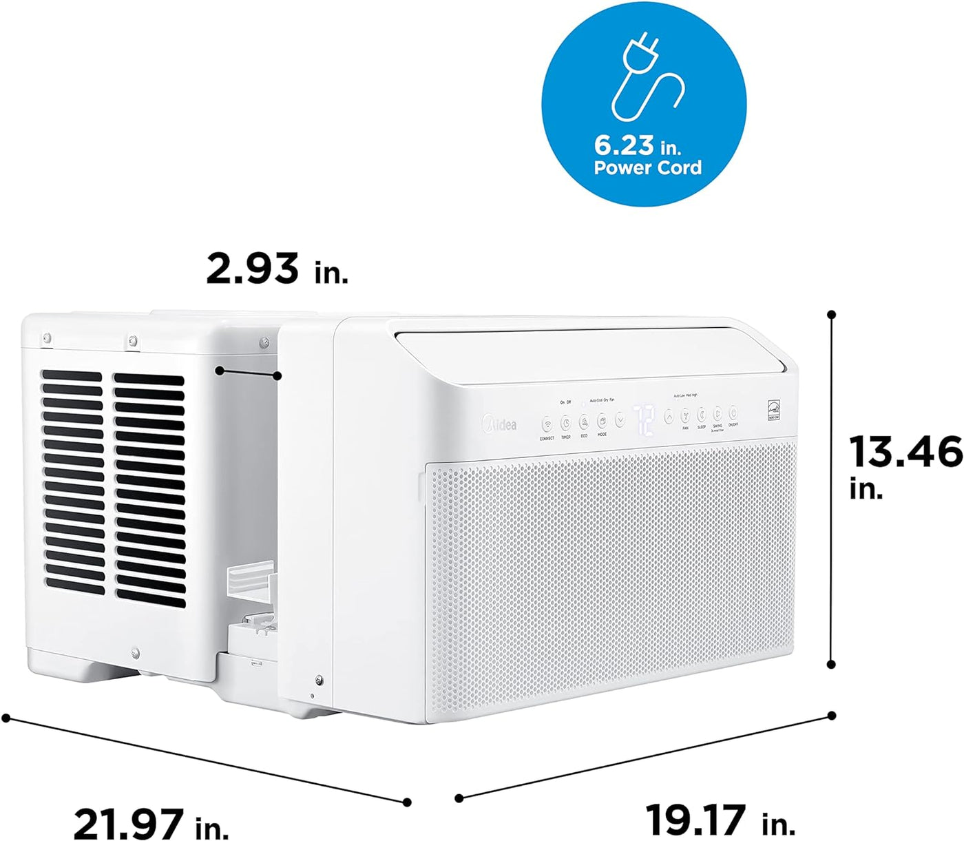 Midea 12,000 BTU U-Shaped Smart Inverter Air Conditioner–Cools up to 550 Sq. Ft. - $270