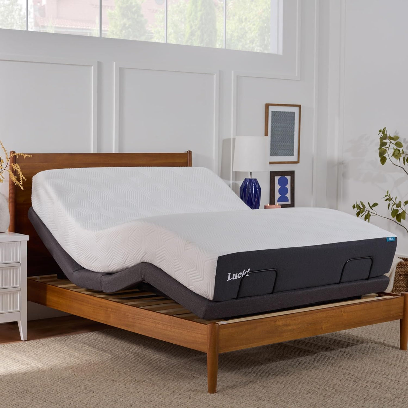 LUCID L300 Adjustable Bed Frame - Head and Foot Incline - USB - Queen Size - $335