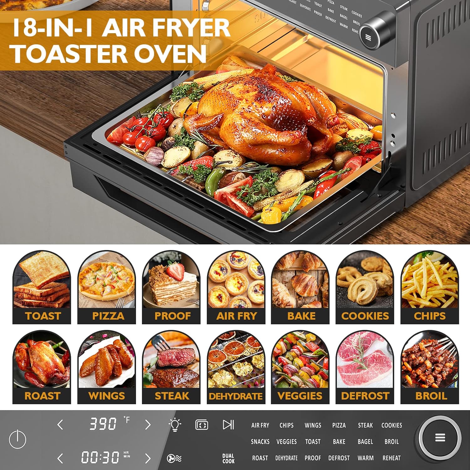 comfee CO-F25A1 Toaster Oven Air Fryer Combo User Guide