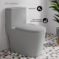 Swiss Madison Dreux One Piece Toilet, Modern Toilet in Matte Grey - $230