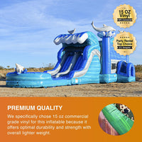 JumpOrange Dolphins Commercial Grade Bounce House Water Slide - $2035