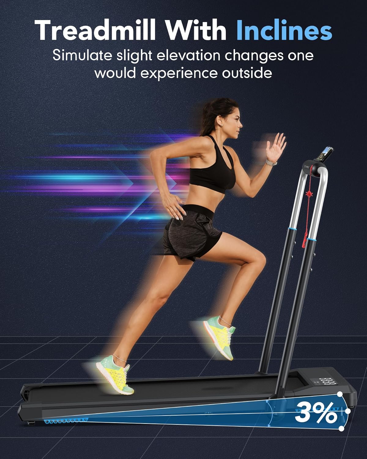 12% Incline Walking Pad Treadmills, Under Desk Treadmill 340+lb Capacity - $235