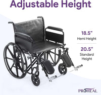 26" Heavy Duty Bariatric Wheelchair for Adults - Black - $315