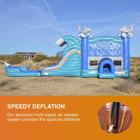 JumpOrange Dolphins Commercial Grade Bounce House Water Slide - $2035