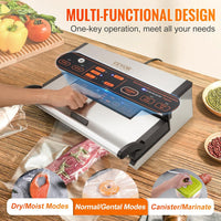 VEVOR Vacuum Sealer Machine, 95Kpa 350W Powerful Dual Pump and Dual Sealing - $195