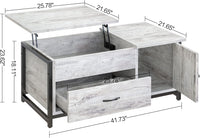 FABATO 41.7" Lift Top Coffee Table with Storage Drawer& Hidden Compartment - $60