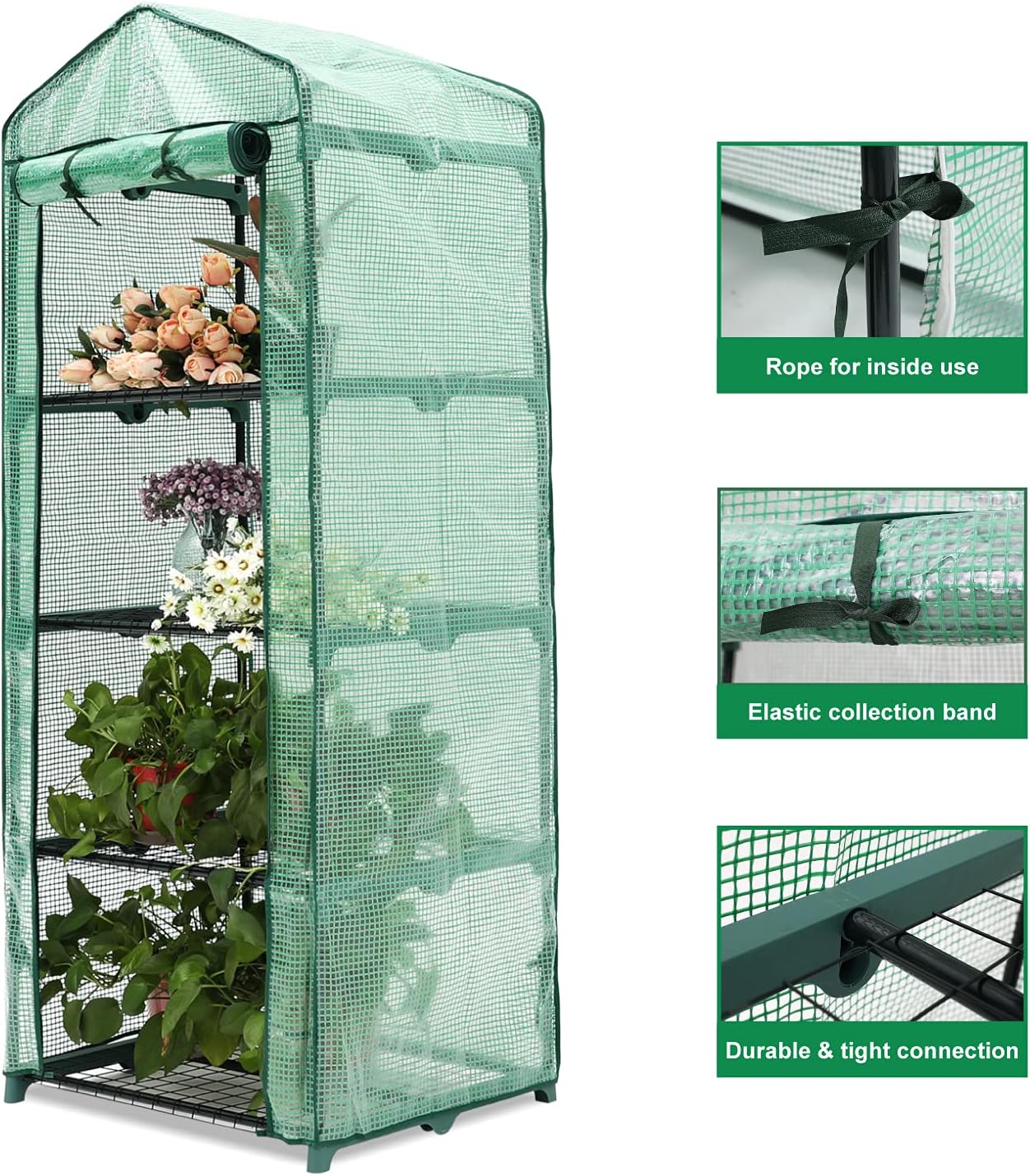 ABCCANOPY Mini Greenhouse, 4 Tiers Portable Gardening Greenhouse - $40