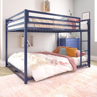 DHP Miles Low Metal Bunk Bed Frame for Kids, With Built-in Ladder - $120