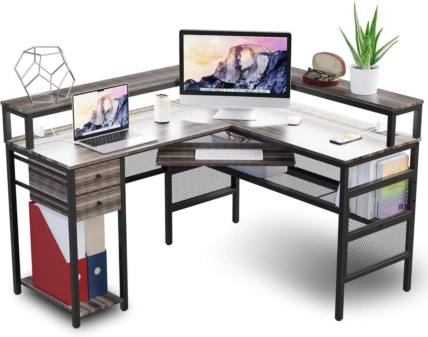 GentProd L-Shaped Computer Desk | Desk for Gaming or Office - $110