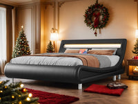 YITAHOME King Size LED Platform Bed Frame with Adjustable Headboard - $225