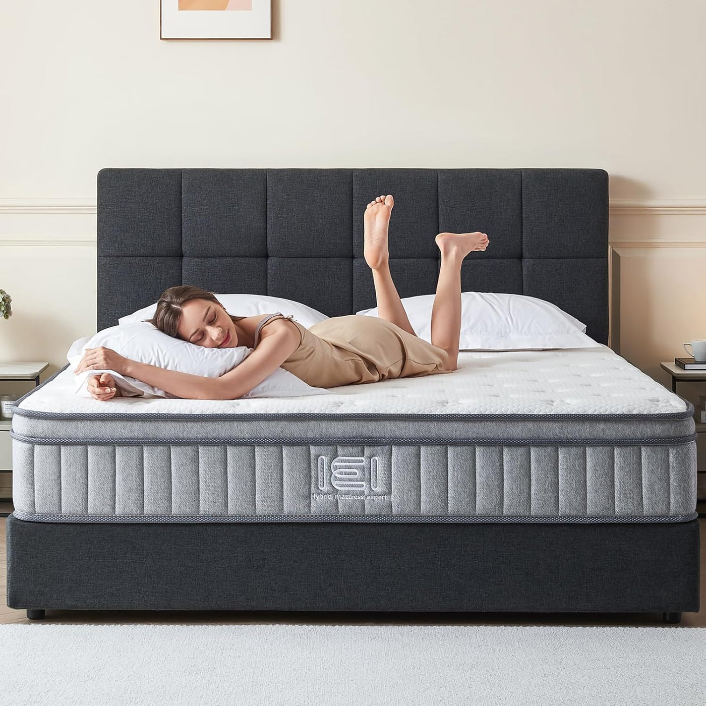 IEI Full Size Mattress, 10 inch Hybrid Full Mattress in a Box - $110