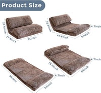 MAXYOYO Bean Bag Bed Floor Bed, Faux Fur Floor Sofa Floor Chairs for Adults - $145