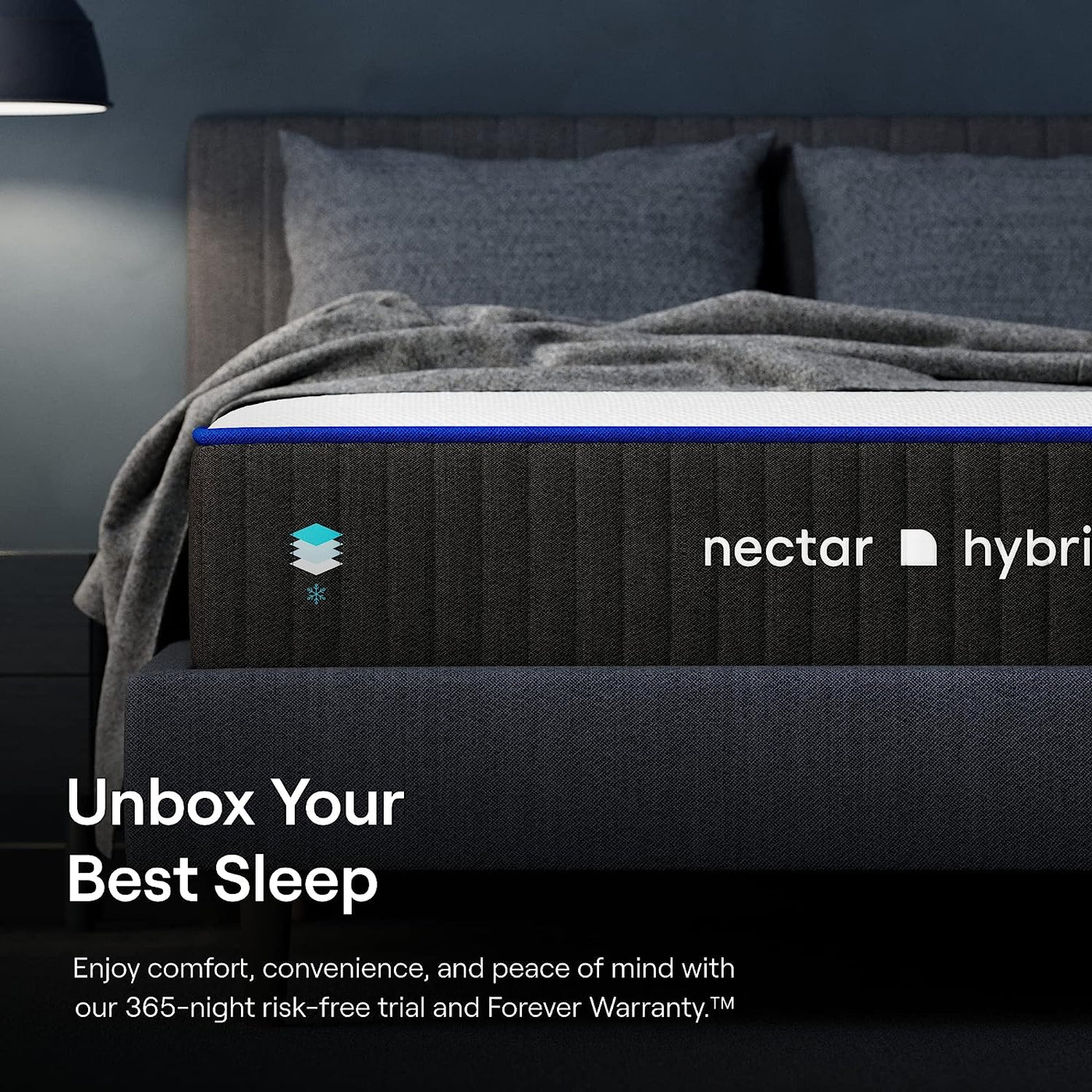 Nectar Hybrid Full Mattress 12 Inch - Medium Firm Gel Memory Foam, White - $460