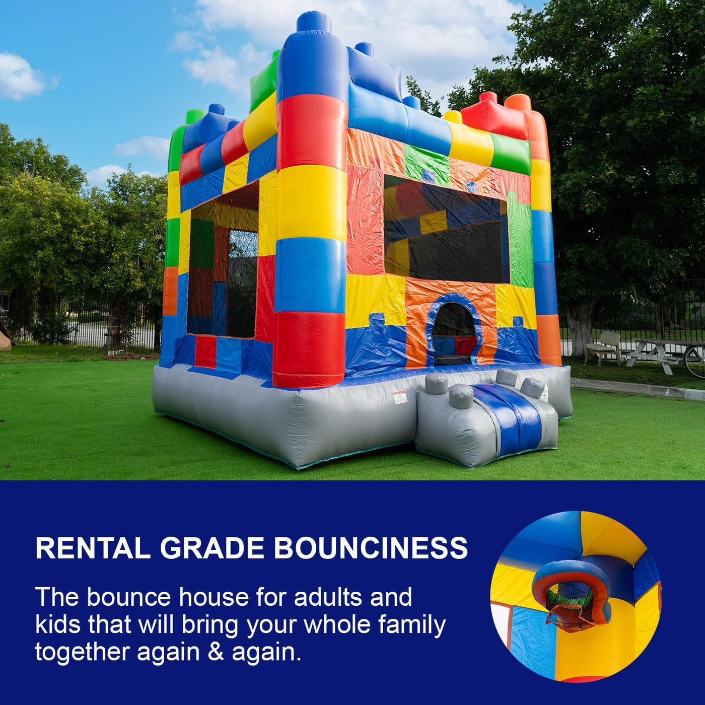 HeroKiddo Block Party Bounce House Commercial Grade for Kids and Adults _ $660