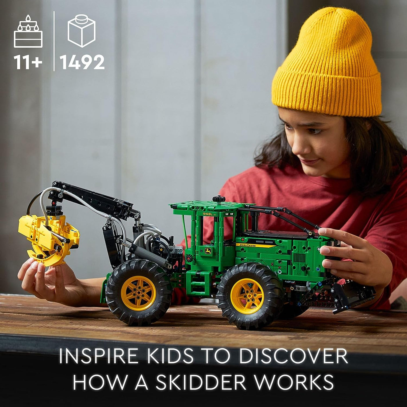 LEGO Technic John Deere 948L-II Skidder 42157 Advanced Tractor Toy Building Kit - $130