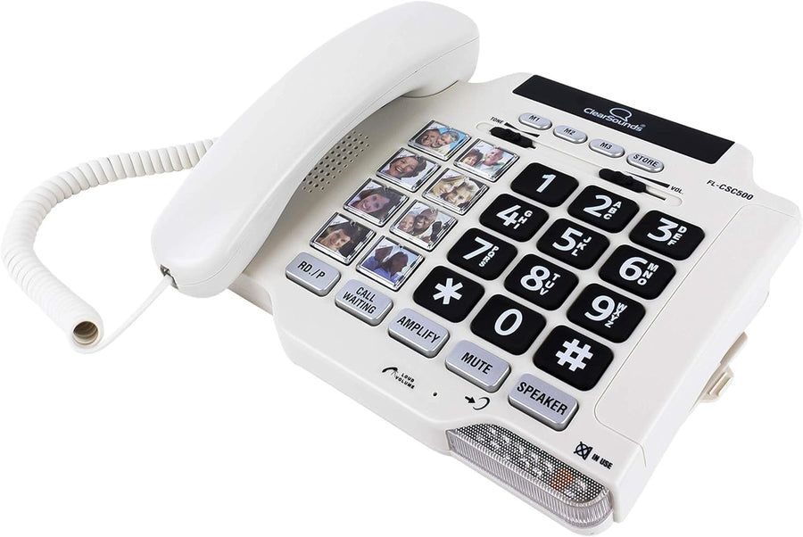 ClearSounds CSC500 Amplified Landline Phone with Speakerphone and Photo Frame Buttons - $40