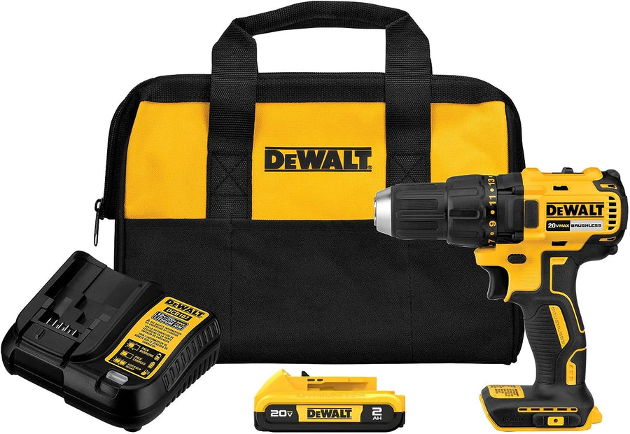 DEWALT 20V MAX Cordless Drill Driver, 1/2 Inch, 2 Speed, XR 2.0 Ah Battery & Charger- $100
