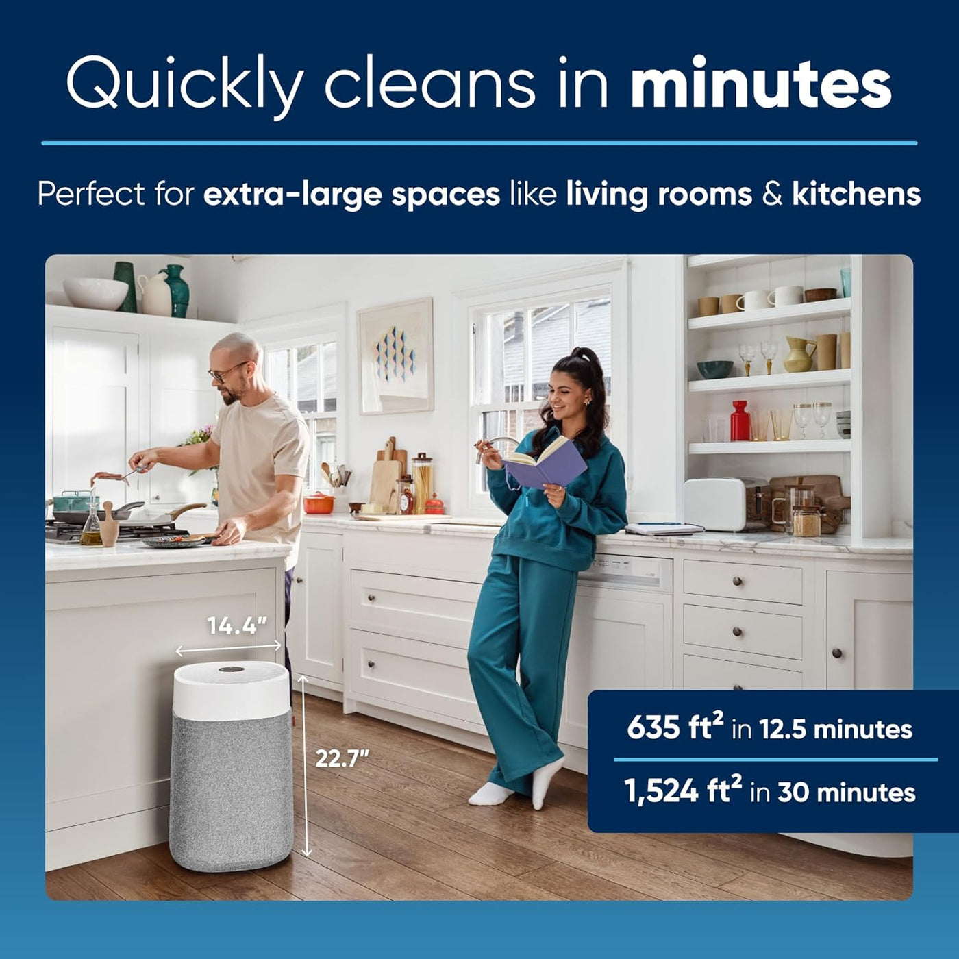BLUEAIR Air Purifiers for Large Rooms, Cleans 3,048 Sqft In One Hour - $195