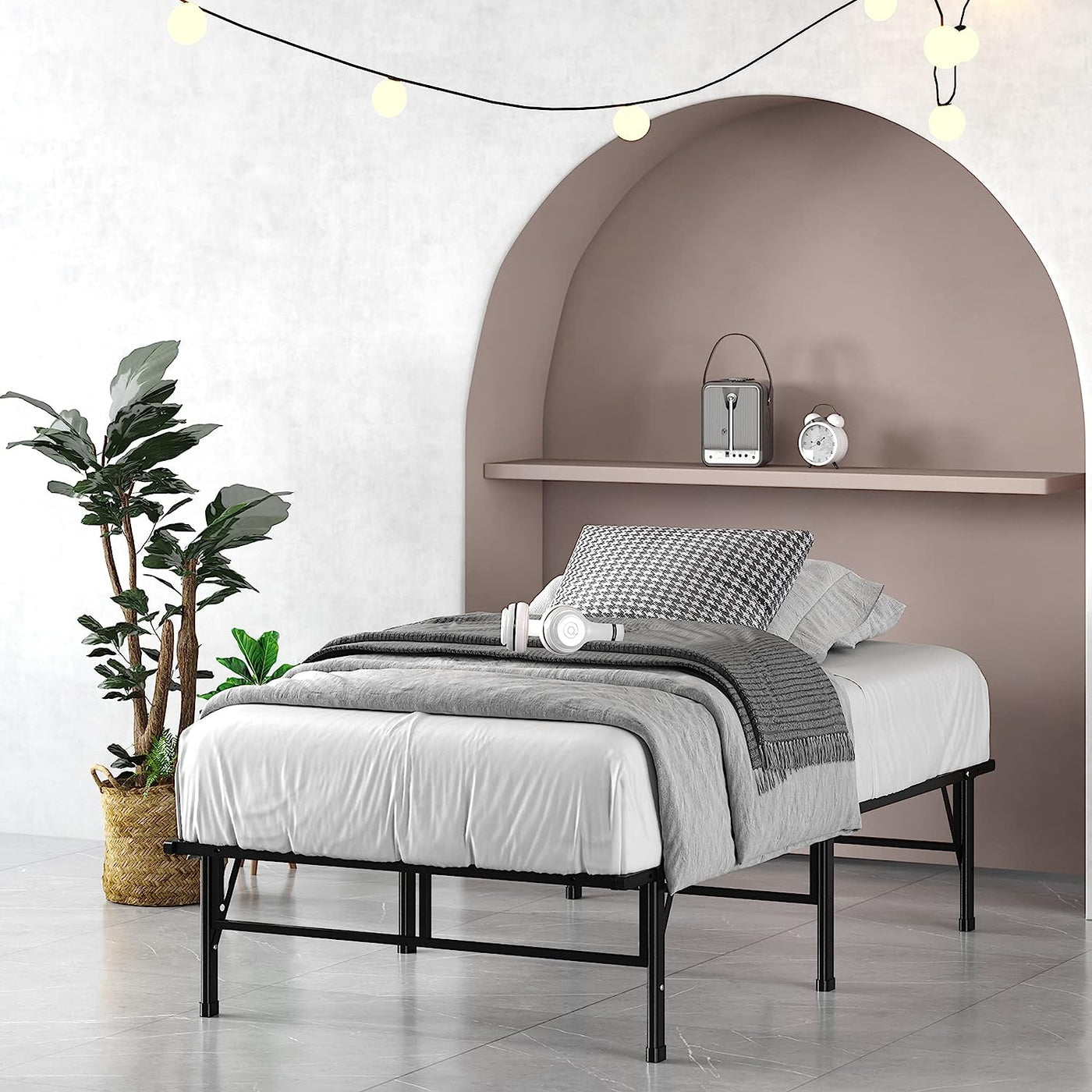 ZINUS SmartBase Compack Mattress Foundation / 14 Inch Metal Bed Frame, Twin - $50