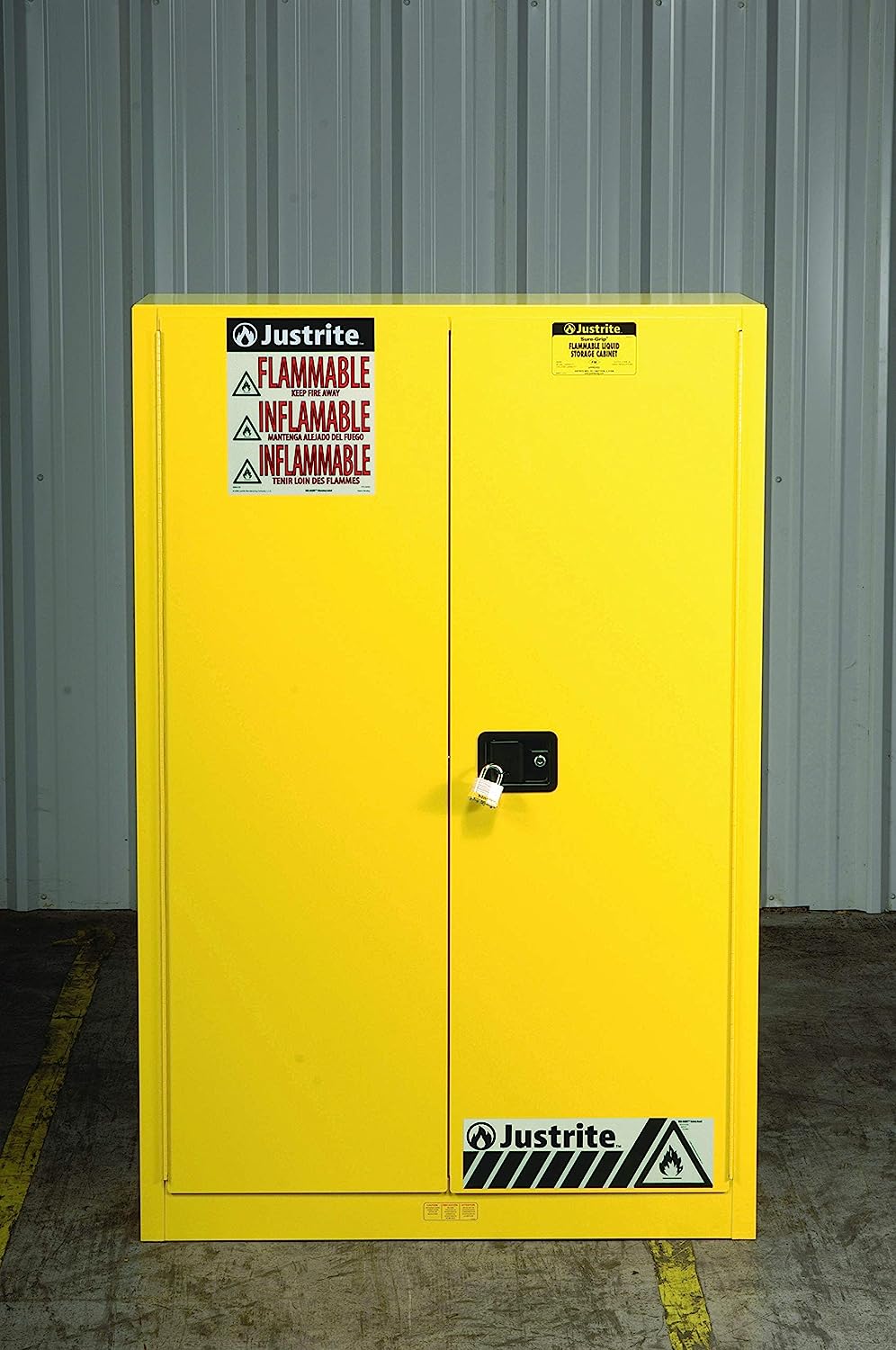 JUSTRITE Sure-Grip EX Standard Safety Cabinet, 43w x 18d x 65h (Slight Damage) - $400