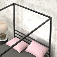 ZINUS Patricia Black Metal Canopy Platform Bed Frame, Full - $110