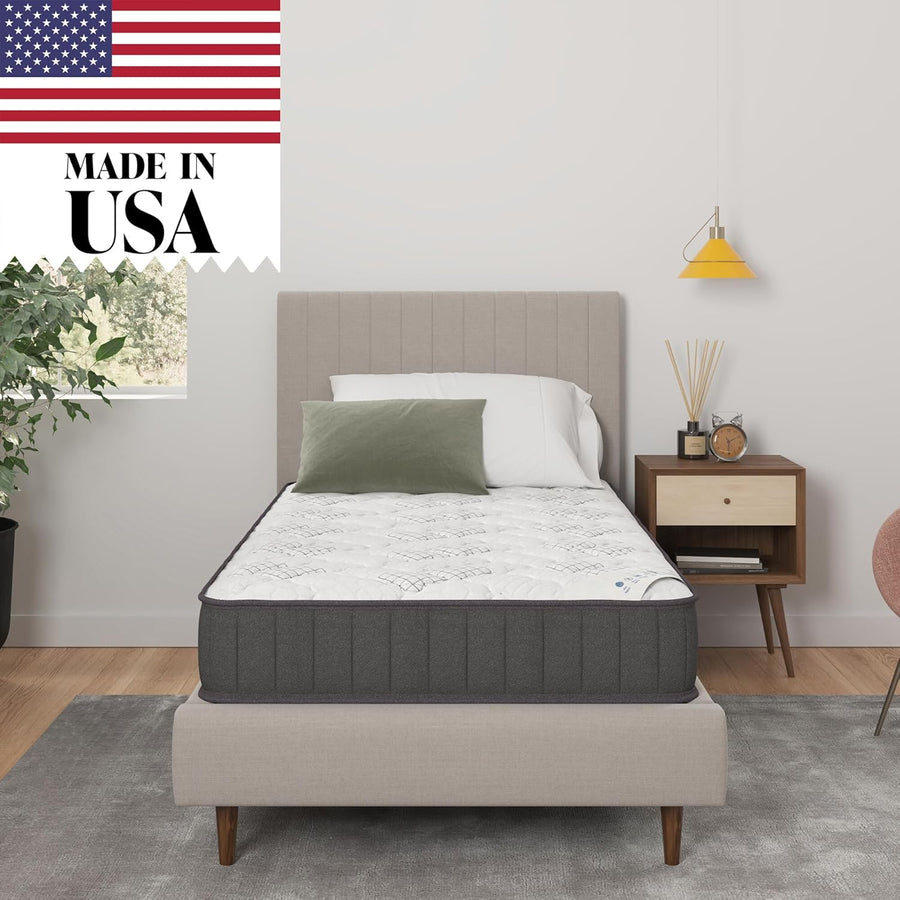 Ottomanson 9" Twin Mattress in a Box Made in USA, Medium-Firm Mattress - $95