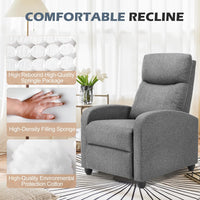 Sweetcrispy Recliner Chair for Adults, Massage Fabric Small Recliner - $80