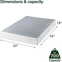 ZINUS 9 Inch Metal Smart Box Spring w/ Quick Assembly, Mattress Foundation, Full