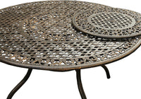 Oakland Living Ornate Mesh Lattice Aluminum 59 inch Bronze Round Dining Table - $295