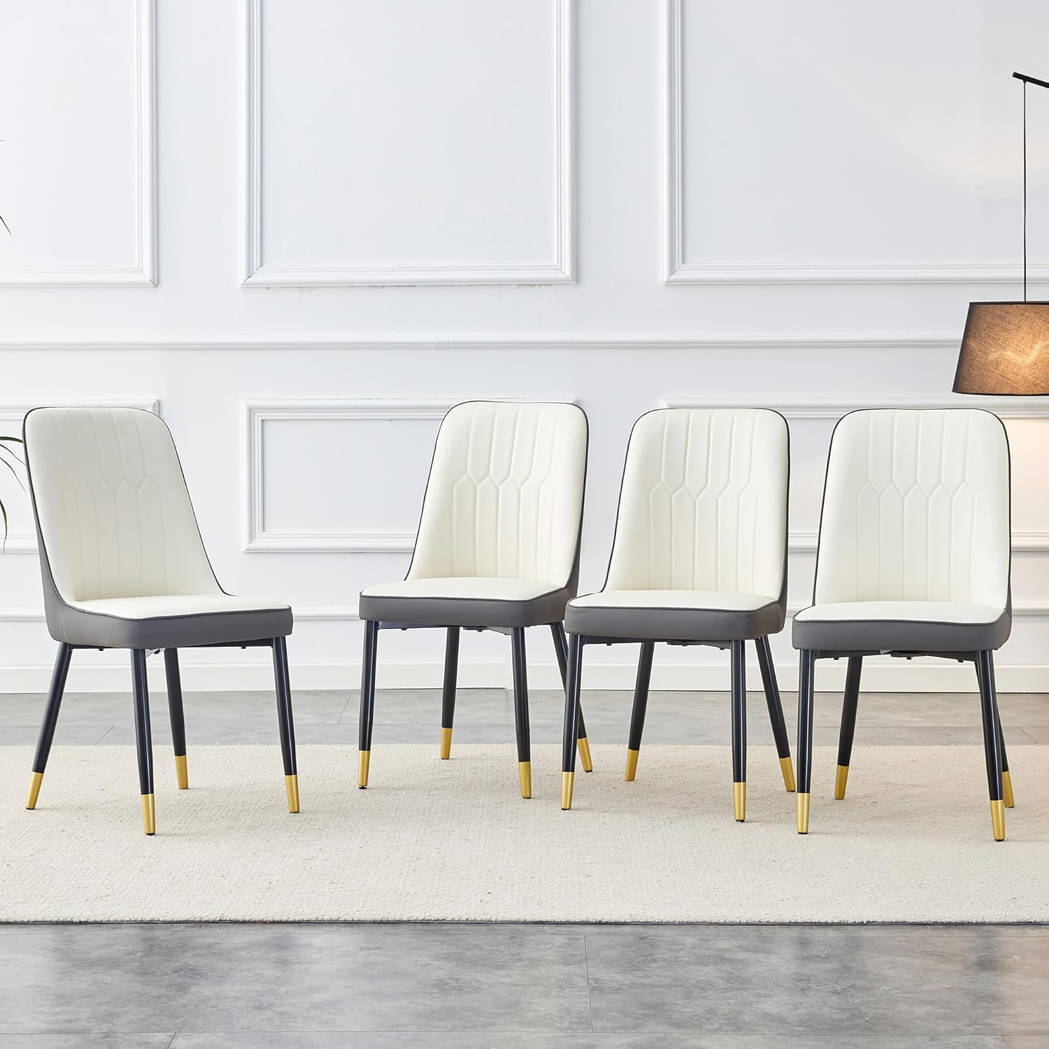 LUSPAZ Modern Dining Chairs Set of 4, Faux Leather Dining Room Chairs  - $170