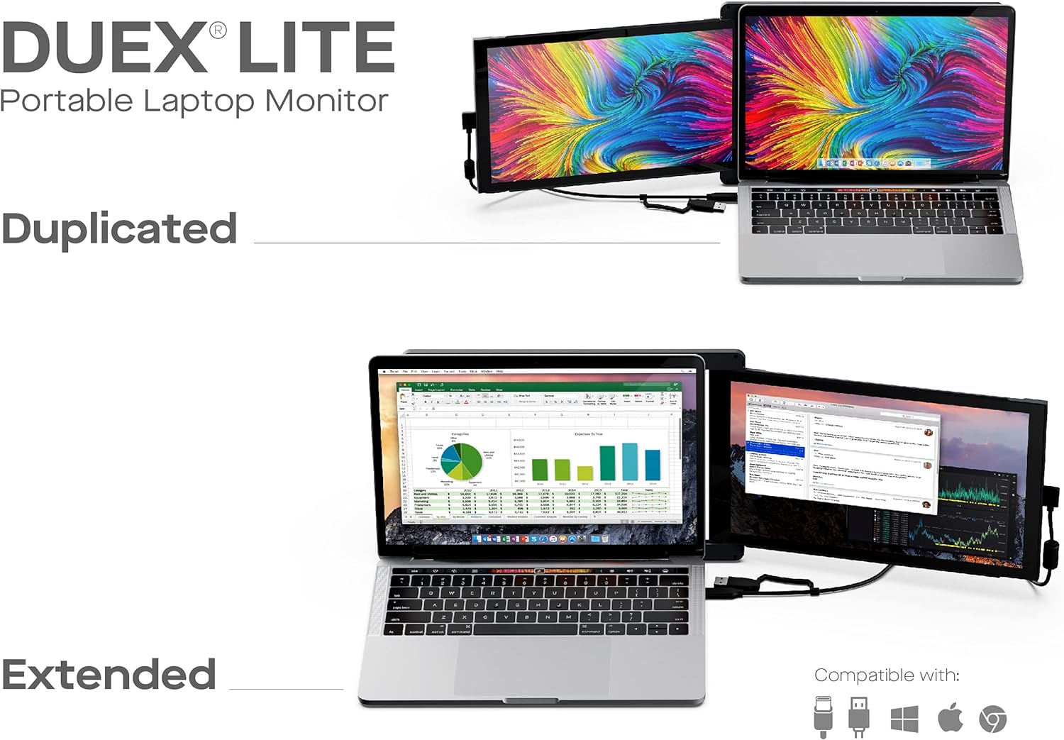 Duex Lite New Mobile Pixels Portable Monitor, 12.5" Full HD  - $110
