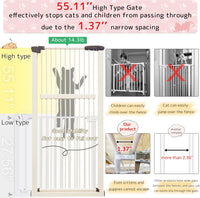 Lumizone Extra Tall Pet Gate 55.12" High Pressure Mounted 30.12"-34.05" - $95