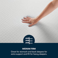 Serta - 8 inch Cooling Gel Memory Foam Mattress, Queen Size, Medium-Firm, White - $270