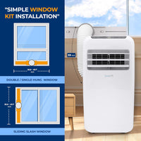 SereneLife Small Air Conditioner Portable 10,000 BTU with Built-in Dehumidifier - $230